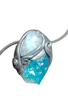 Load image into Gallery viewer, PREORDER Lucid Dreaming Necklace | Aqua Aura Quartz &amp; Moonstone | Astral Projection, Out of Body, Dream Recall Jewelry
