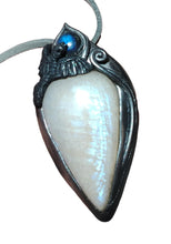 Load image into Gallery viewer, Morrigan, Raven Witchy Necklace | Crow Obsidian Pendant | Esoteric Jewelry
