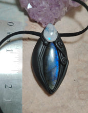 Load image into Gallery viewer, Lemurian, Star Seed Crystal Necklace |  Land of Mu Labradorite Awakening Jewelry
