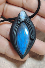 Load image into Gallery viewer, Lemurian, Star Seed Crystal Necklace |  Land of Mu Labradorite Awakening Jewelry
