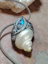 Load image into Gallery viewer, Mermaid Voice, Seashell Necklace Pendant  | Sea Witch, Siren, Selkie Crystal Jewelry
