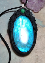 Load image into Gallery viewer, Soul Retrieval Shaman Necklace | Blue Labradorite Pendant | Shamanic Healing Jewelry Tools

