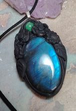 Load image into Gallery viewer, Soul Retrieval Shaman Necklace | Blue Labradorite Pendant | Shamanic Healing Jewelry Tools
