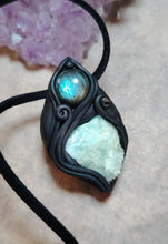 Load image into Gallery viewer, PREORDER Sirian Starseed Necklace | Raw Blue Hemimorphite Specimen Pendant  | Sirius Constellation Ascension Jewelry
