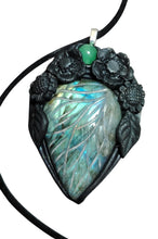 Load image into Gallery viewer, Soul Retrieval Shaman Necklace | Blue Labradorite Pendant | Shamanic Healing Jewelry Tools
