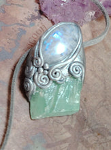 Load image into Gallery viewer, Siren Voice Necklace | Raw Aquamarine &amp; Moonstone | Mermaid, Selkie, Sea Witch Jewelry

