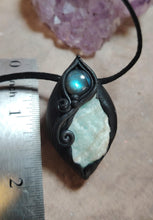 Load image into Gallery viewer, PREORDER Sirian Starseed Necklace | Raw Blue Hemimorphite Specimen Pendant  | Sirius Constellation Ascension Jewelry

