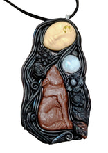Load image into Gallery viewer, Freya Goddess Statue Figurine Necklace | Norse Pagan Freyja, Asatru, Viking, Valkyrie Jewelry
