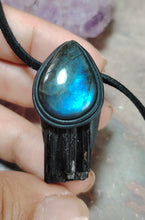 Load image into Gallery viewer, PREORDER Psychic Shield,  Black Tourmaline Necklace | Empaths Spiritual and  Energy Protection Jewelry
