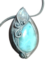 Load image into Gallery viewer, Sea Witch, Larimar Mermaid Necklace Pendant. Mermaidcore Jewelry
