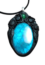 Load image into Gallery viewer, Soul Retrieval Shaman Necklace | Blue Labradorite Pendant | Shamanic Healing Jewelry Tools
