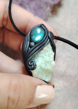 Load image into Gallery viewer, PREORDER Sirian Starseed Necklace | Raw Blue Hemimorphite Specimen Pendant  | Sirius Constellation Ascension Jewelry
