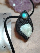 Load image into Gallery viewer, PREORDER Sirian Starseed Necklace | Raw Blue Hemimorphite Specimen Pendant  | Sirius Constellation Ascension Jewelry
