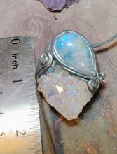Load image into Gallery viewer, Guardian Angel Necklace | Angel Aura Quartz &amp; Rainbow Moonstone |  Angelic Archangelic Healing Protection Jewelry

