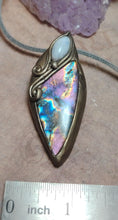 Load image into Gallery viewer, PREORDER The High Priestess | Purple Labradorite, Divine Feminine Art Necklace | Spectrolite &amp; Moonstone Pendant

