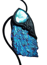 Load image into Gallery viewer, PREORDER Andromedan Starseed Necklace | Aura Blue Kyanite Crystal Pendant | Galaxy Cosmic Origins Jewelry (Copy)
