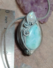 Load image into Gallery viewer, Sea Witch, Larimar Mermaid Necklace Pendant. Mermaidcore Jewelry

