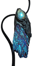 Load image into Gallery viewer, Midnight, Aura Blue Kyanite Pendant | Labradorite Specimen Crystal Jewelry
