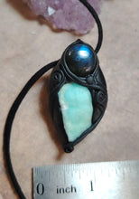Load image into Gallery viewer, PREORDER Sirian Starseed Necklace | Raw Blue Hemimorphite Specimen Pendant  | Sirius Constellation Ascension Jewelry
