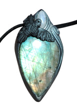 Load image into Gallery viewer, The Morrigan, Wiccan Jewelry Necklace | Black Raven Crow Witch Pendant | Irish Occult Jewelry
