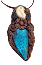 Load image into Gallery viewer, Gaia Divine Feminine Art Jewelry, Earth Goddess Pendant Necklace
