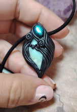 Load image into Gallery viewer, PREORDER Sirian Starseed Necklace | Raw Blue Hemimorphite Specimen Pendant  | Sirius Constellation Ascension Jewelry
