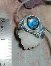 Load image into Gallery viewer, Aurora Borealis Necklace | Angel Aura Quartz Crystal Pendant | Northern Lights  Elven Jewelry

