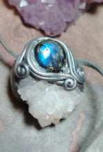 Load image into Gallery viewer, Aurora Borealis Necklace | Angel Aura Quartz Crystal Pendant | Northern Lights  Elven Jewelry
