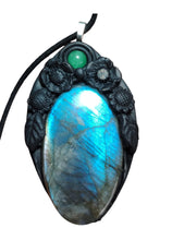 Load image into Gallery viewer, Soul Retrieval Shaman Necklace | Blue Labradorite Pendant | Shamanic Healing Jewelry Tools
