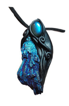 Load image into Gallery viewer, PREORDER Andromedan.  Kyanite Crystal Pendant Labradorite Necklace | Starseed Andromeda Origins Jewelry
