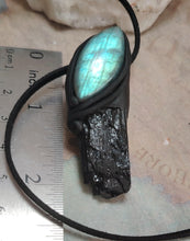 Load image into Gallery viewer, PREORDER Warrior, Black Tourmaline Necklace | Energy and Spiritual Protection Jewelry
