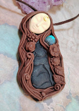 Load image into Gallery viewer, Freya Goddess Statue Figurine Necklace | Norse Pagan Freyja, Asatru, Viking, Valkyrie Jewelry
