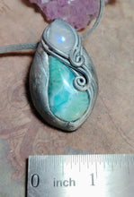 Load image into Gallery viewer, Sea Witch, Larimar Mermaid Necklace Pendant. Mermaidcore Jewelry

