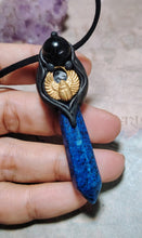 Load image into Gallery viewer, Egyptian Revival Scarab Necklace | Winged Khepri Beetle Symbol | Insect Jewerly
