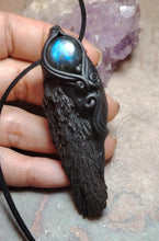 Load image into Gallery viewer, New Dawn, Black Kyanite Labradorite Necklace |  Consciousness Awakening Jewelry for the New Earth
