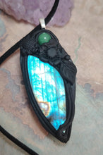Load image into Gallery viewer, Soul Retrieval Shaman Necklace | Blue Labradorite Pendant | Shamanic Healing Jewelry Tools
