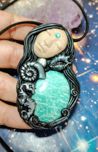 Load image into Gallery viewer, Yemaya Ocean Goddess Orisha Necklace | Yemoja, Yoruba Water Spirit Jewelry
