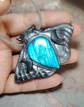 Load image into Gallery viewer, Luna Moth Necklace | Moon Phases Insect Pendant | Wiccan, Occult, Witchy Jewelry
