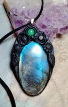Load image into Gallery viewer, Soul Retrieval Shaman Necklace | Blue Labradorite Pendant | Shamanic Healing Jewelry Tools
