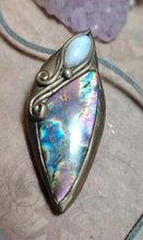 Load image into Gallery viewer, PREORDER The High Priestess | Purple Labradorite, Divine Feminine Art Necklace | Spectrolite &amp; Moonstone Pendant
