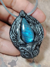 Load image into Gallery viewer, Owl Spirit Animal Necklace | Shamanic Crystal Totem Pendant | Wisdom Jewelry
