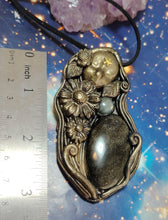 Load image into Gallery viewer, Oshun, Orisha Necklace | African Black Goddess of Love, Beauty and Abundance | Obsidian Yoruba Jewelry
