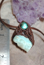 Load image into Gallery viewer, PREORDER Lemurian Starseed  Hemimorphite  Crystal Necklace  | Light Codes Activation Pendant
