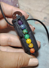 Load image into Gallery viewer, Men's Seven Chakra Gemstone Necklace | Healing, Activation, Clearing, Balancing and Alignment
