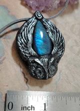 Load image into Gallery viewer, Owl Spirit Animal Necklace | Shamanic Crystal Totem Pendant | Wisdom Jewelry
