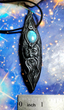 Load image into Gallery viewer, The Wizard Men's Crystal Necklace | Moonstone &amp; Labradorite | Magician, Sage, Wise Man Esoteric Jewelry
