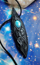 Load image into Gallery viewer, The Wizard Men's Crystal Necklace | Moonstone &amp; Labradorite | Magician, Sage, Wise Man Esoteric Jewelry
