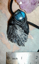 Load image into Gallery viewer, New Dawn, Black Kyanite Labradorite Necklace |  Consciousness Awakening Jewelry for the New Earth
