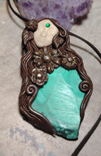 Load image into Gallery viewer, Gaia Earth Goddess Statue Figurine Necklace | Pachamama Divine Feminine Art Jewelry
