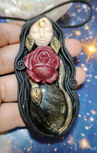 Load image into Gallery viewer, Lilith Necklace, First Feminist Statue Figurine Pendant.  Dark Goddess, Divine Feminine Occult Jewelry
